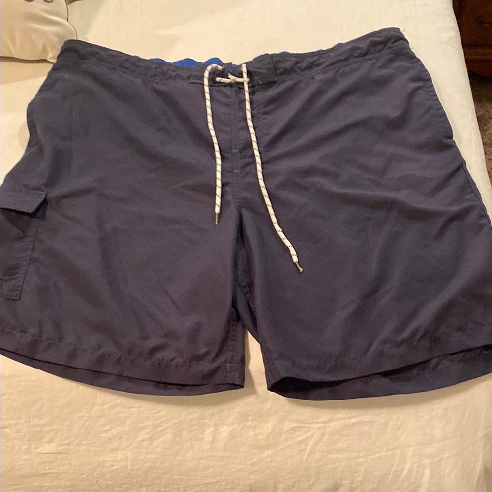 Goodfellow & Co Navy Swim Shorts with White Accents